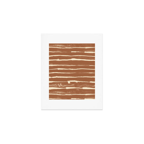 Ninola Design Ink stripes terracota Art Print