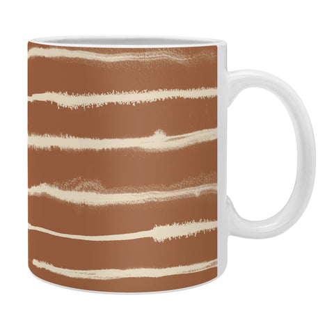 Ninola Design Ink stripes terracota Coffee Mug