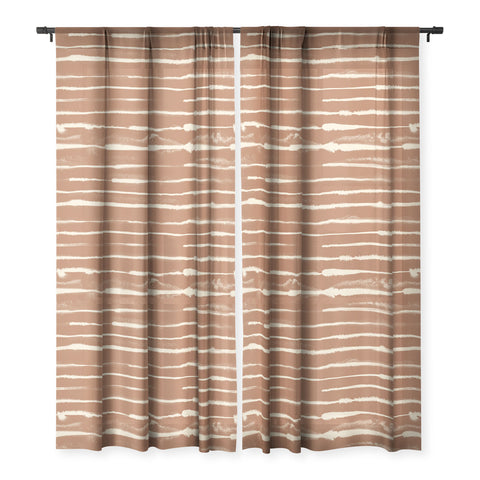 Ninola Design Ink stripes terracota Sheer Non Repeat