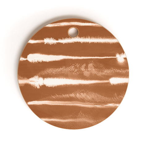 Ninola Design Ink stripes terracota Cutting Board Round