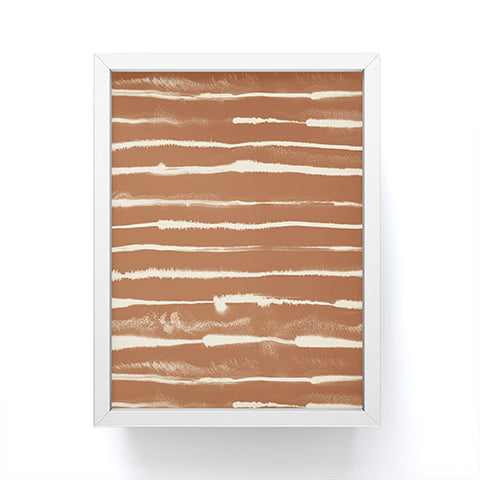 Ninola Design Ink stripes terracota Framed Mini Art Print