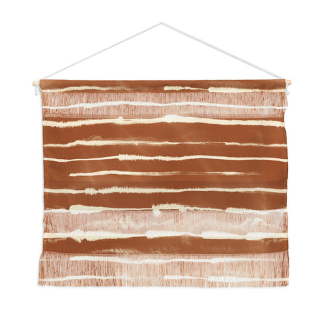 Ninola Design Ink stripes terracota Wall Hanging Landscape
