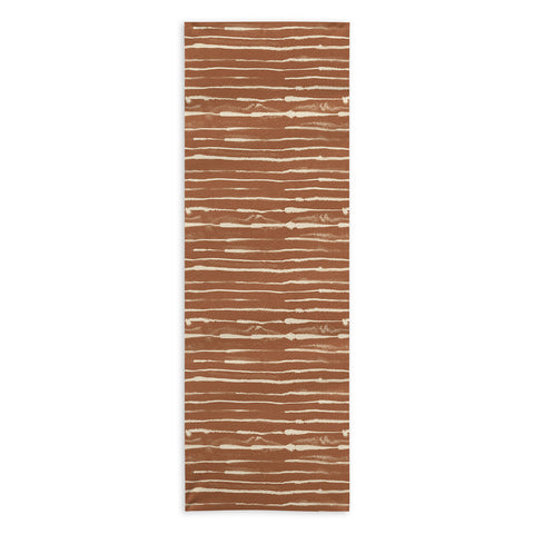 Ninola Design Ink stripes terracota Yoga Towel