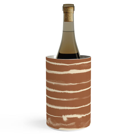 Ninola Design Ink stripes terracota Wine Chiller
