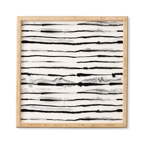 Ninola Design Ink stripes White Framed Wall Art