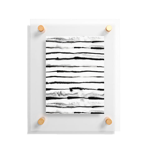 Ninola Design Ink stripes White Floating Acrylic Print