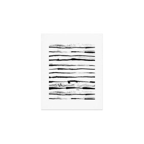 Ninola Design Ink stripes White Art Print