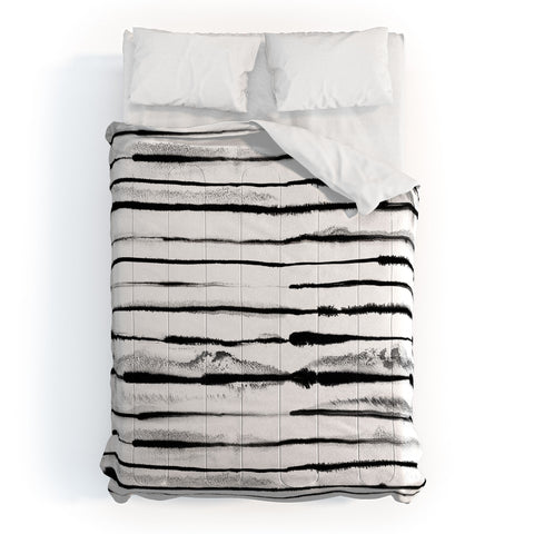 Ninola Design Ink stripes White Comforter
