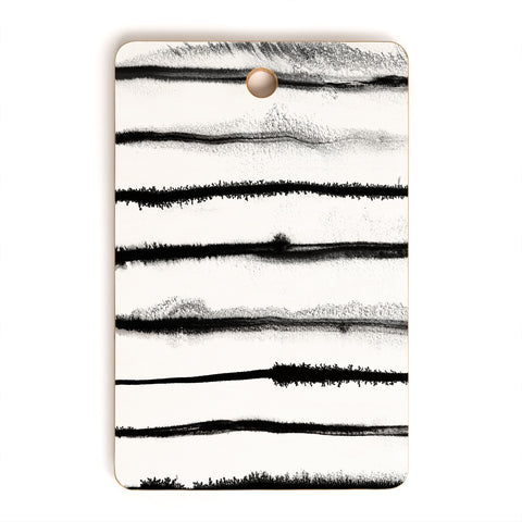 Ninola Design Ink stripes White Cutting Board Rectangle
