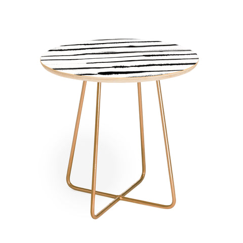 Ninola Design Ink stripes White Round Side Table