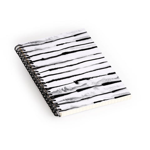 Ninola Design Ink stripes White Spiral Notebook