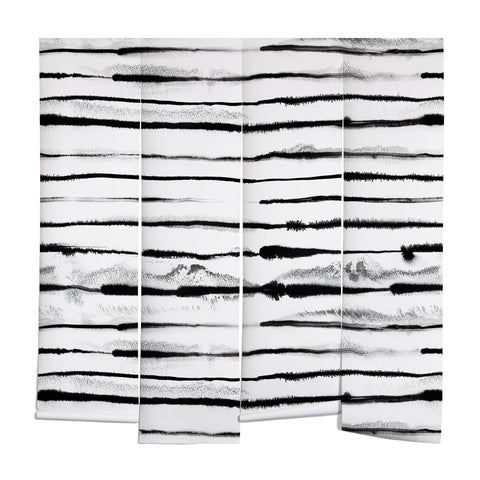 Ninola Design Ink stripes White Wall Mural