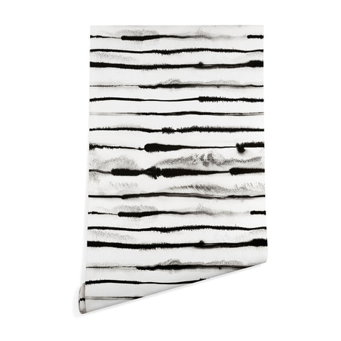 Ninola Design Ink stripes White Wallpaper