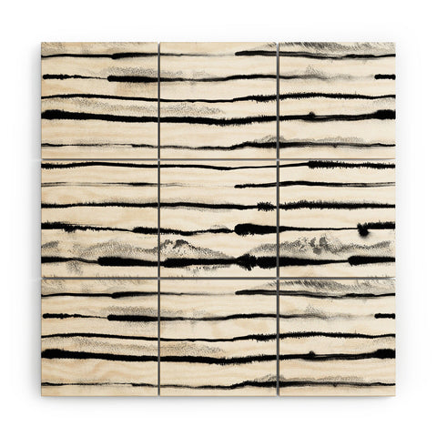 Ninola Design Ink stripes White Wood Wall Mural