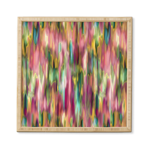 Ninola Design Iridiscent lines floral pink Framed Wall Art