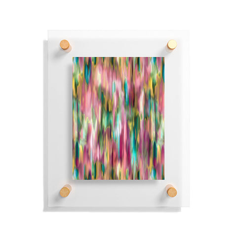 Ninola Design Iridiscent lines floral pink Floating Acrylic Print