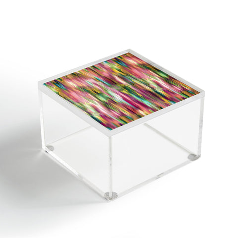Ninola Design Iridiscent lines floral pink Acrylic Box