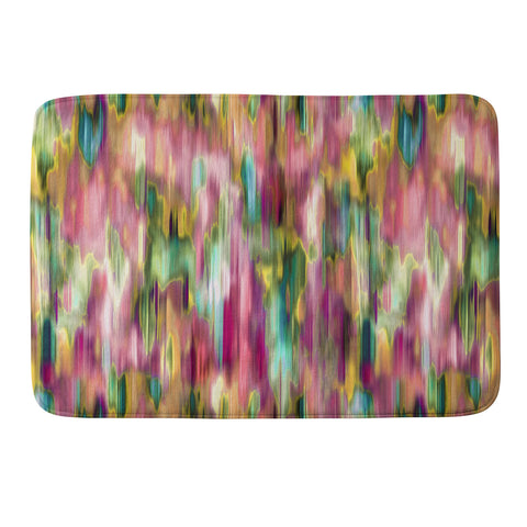 Ninola Design Iridiscent lines floral pink Memory Foam Bath Mat