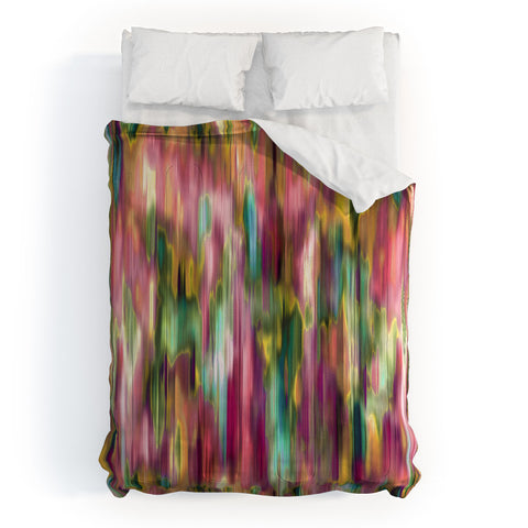Ninola Design Iridiscent lines floral pink Comforter