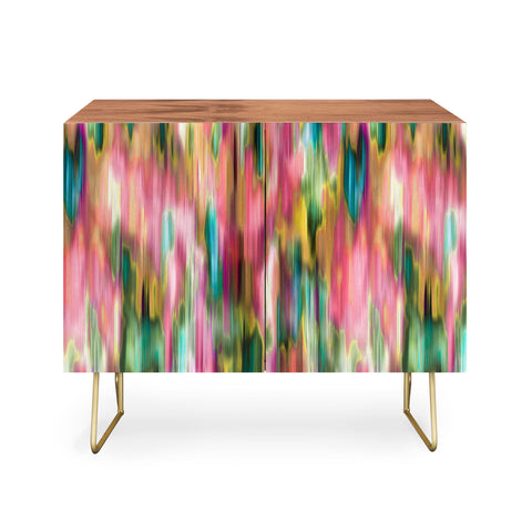 Ninola Design Iridiscent lines floral pink Credenza