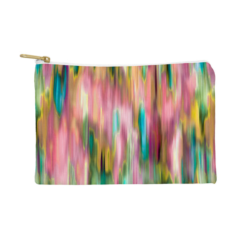 Ninola Design Iridiscent lines floral pink Pouch