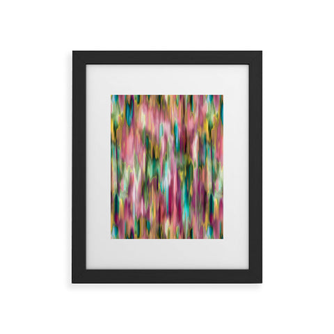 Ninola Design Iridiscent lines floral pink Framed Art Print