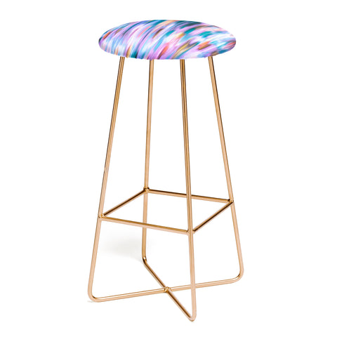 Ninola Design Iridiscent lines mauve sunset Bar Stool