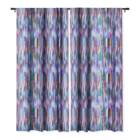 Ninola Design Iridiscent lines mauve sunset Blackout Window Curtain