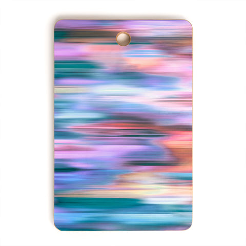 Ninola Design Iridiscent lines mauve sunset Cutting Board Rectangle