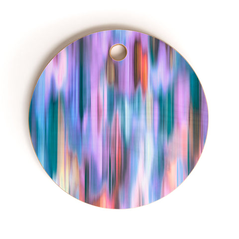 Ninola Design Iridiscent lines mauve sunset Cutting Board Round