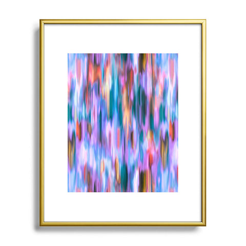 Ninola Design Iridiscent lines mauve sunset Metal Framed Art Print