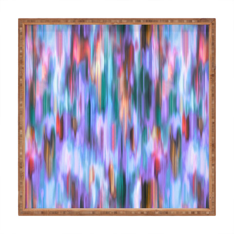 Ninola Design Iridiscent lines mauve sunset Square Tray