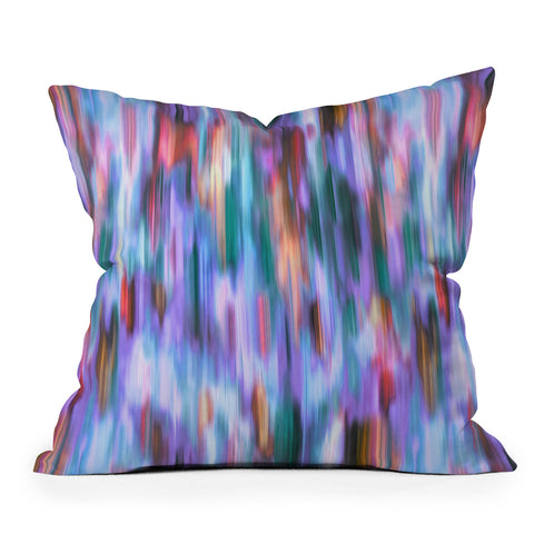 Ninola Design Iridiscent lines mauve sunset Throw Pillow