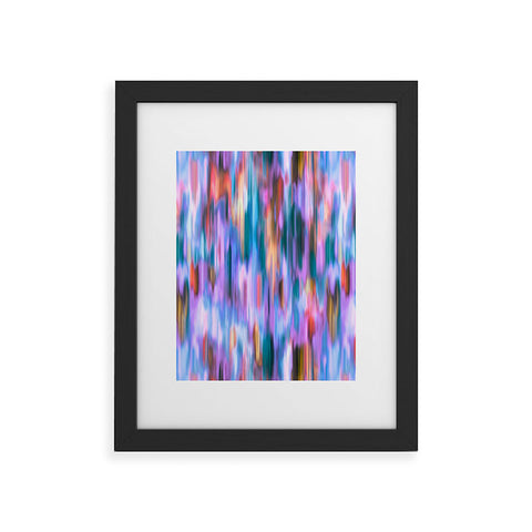 Ninola Design Iridiscent lines mauve sunset Framed Art Print