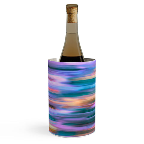 Ninola Design Iridiscent lines mauve sunset Wine Chiller
