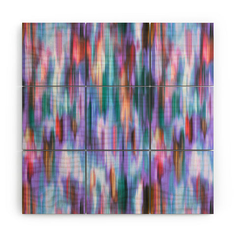 Ninola Design Iridiscent lines mauve sunset Wood Wall Mural