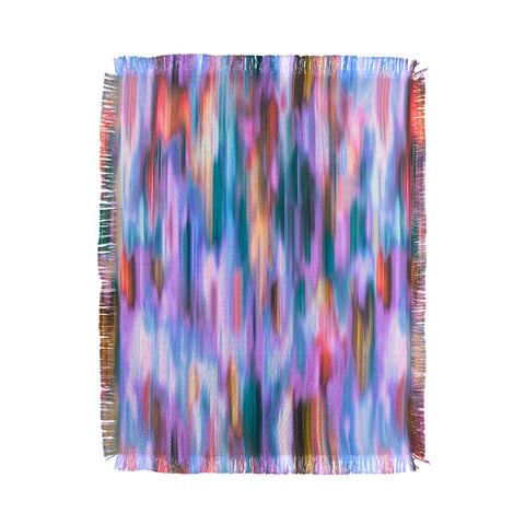 Ninola Design Iridiscent lines mauve sunset Throw Blanket