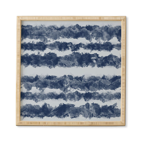 Ninola Design Japan Watercolor Cloud Stripes Framed Wall Art