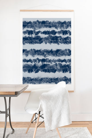 Ninola Design Japan Watercolor Cloud Stripes Art Print And Hanger