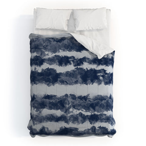 Ninola Design Japan Watercolor Cloud Stripes Comforter