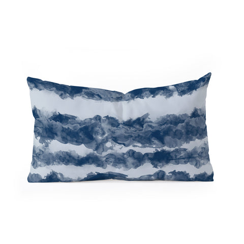 Ninola Design Japan Watercolor Cloud Stripes Oblong Throw Pillow