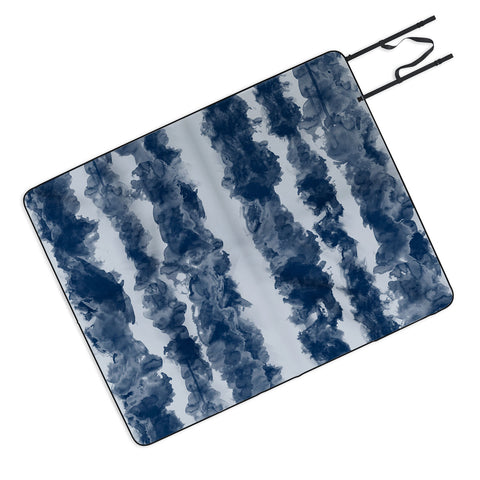 Ninola Design Japan Watercolor Cloud Stripes Picnic Blanket