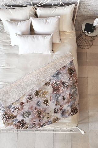 Ninola Design Japandi Experimental Texture Fleece Throw Blanket