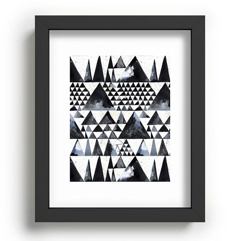 Ninola Design Japandi Geometric Triangles Recessed Framing Rectangle