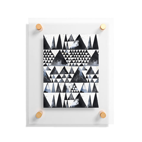 Ninola Design Japandi Geometric Triangles Floating Acrylic Print