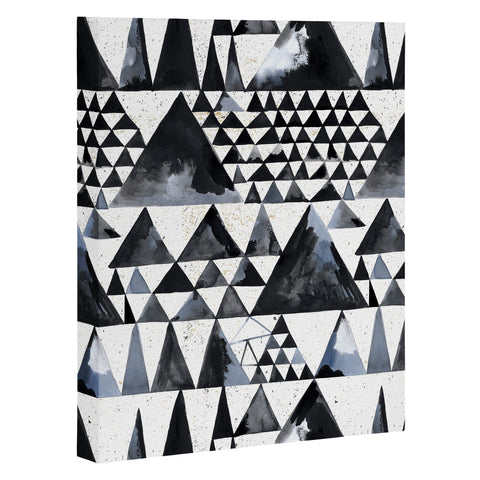 Ninola Design Japandi Geometric Triangles Art Canvas