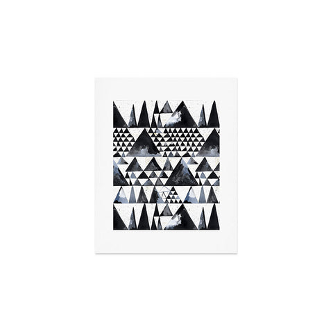 Ninola Design Japandi Geometric Triangles Art Print