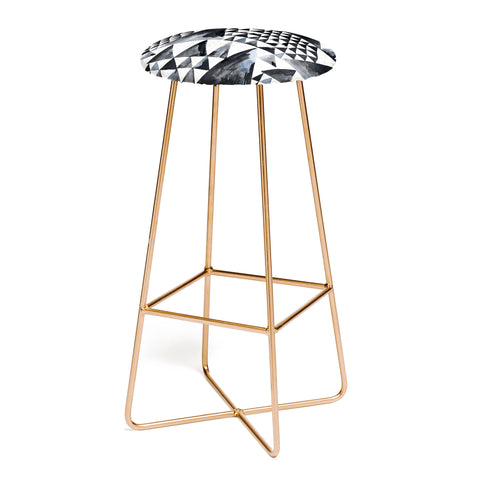 Ninola Design Japandi Geometric Triangles Bar Stool