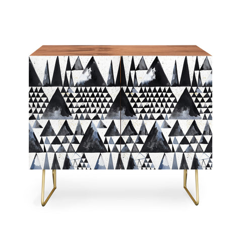 Ninola Design Japandi Geometric Triangles Credenza