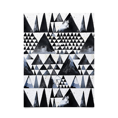 Ninola Design Japandi Geometric Triangles Poster
